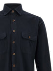 BORRIELLO Blaue Baumwollbluse