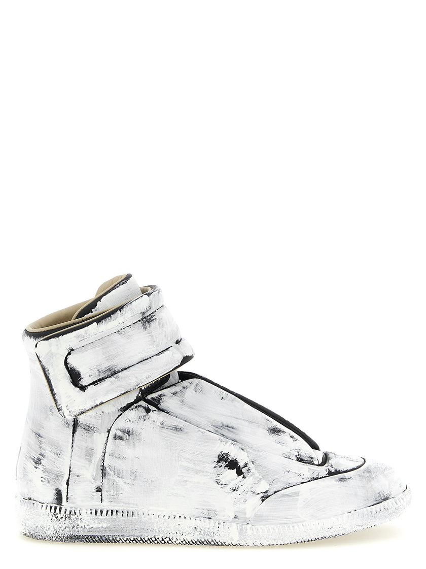 Maison Margiela Zweifarbige Kalbsleder-Sneaker im Athletic-Stil