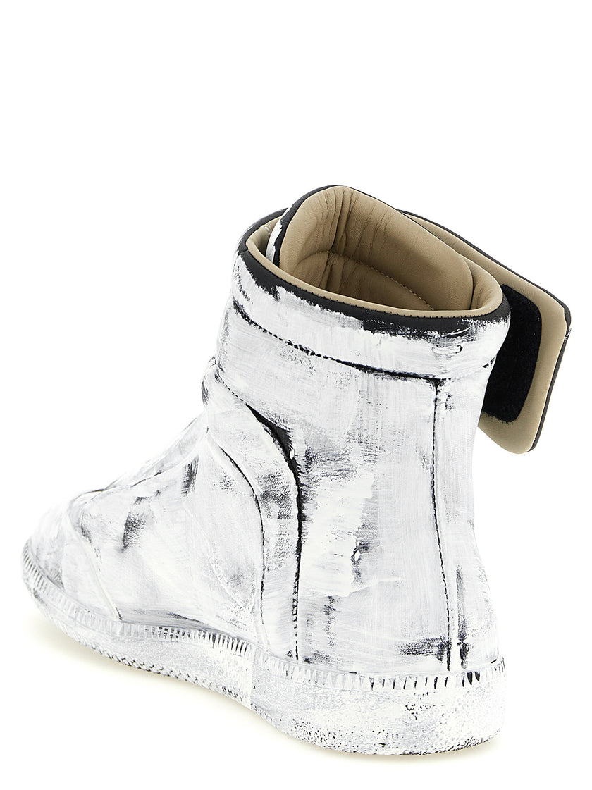 Maison Margiela Zweifarbige Kalbsleder-Sneaker im Athletic-Stil