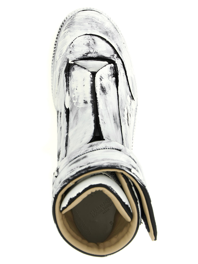 Maison Margiela Zweifarbige Kalbsleder-Sneaker im Athletic-Stil