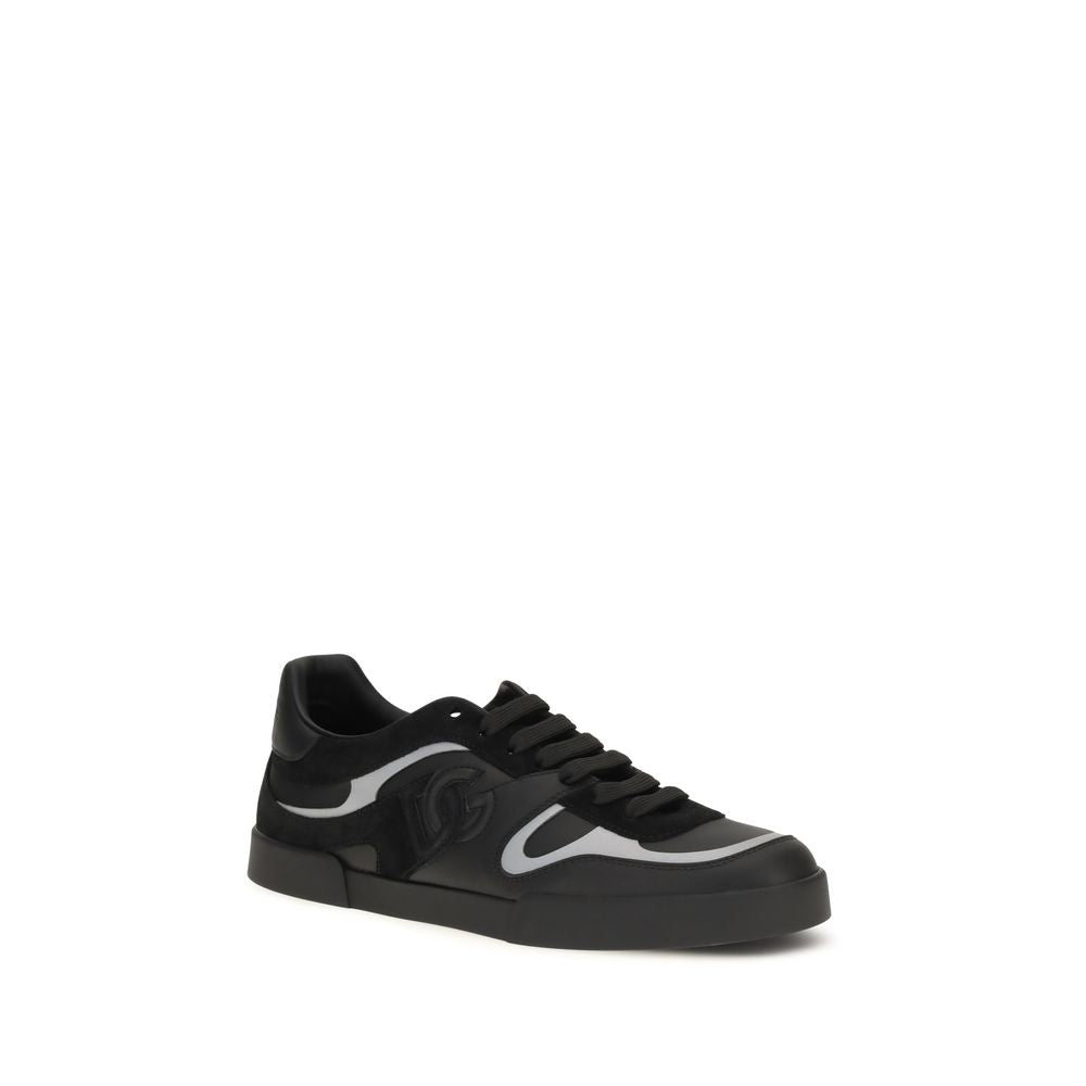Dolce & Gabbana Black Bos Taurus Calf Leather Sneakers