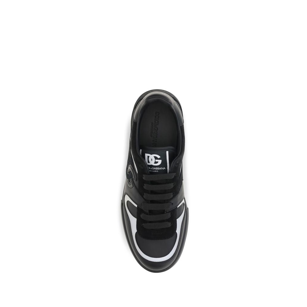 Dolce & Gabbana Black Bos Taurus Calf Leather Sneakers