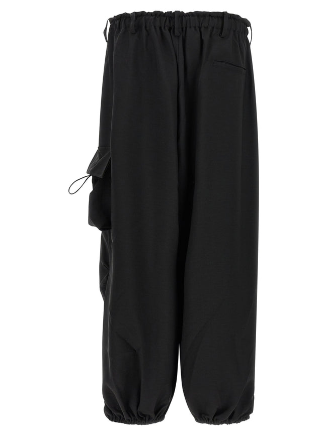 Y-3 Schwarze Cargohose aus Polyester