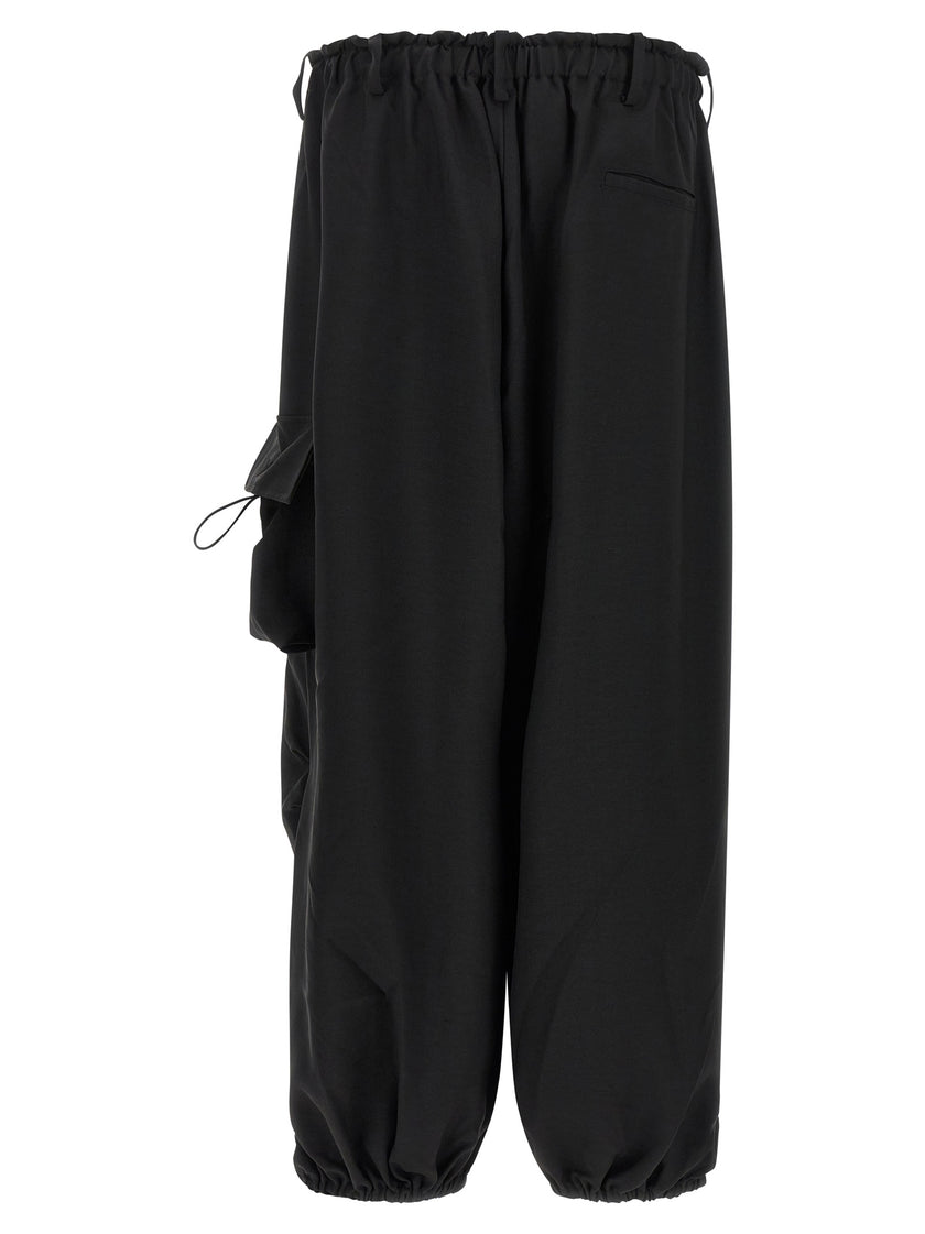 Y-3 Schwarze Cargohose aus Polyester