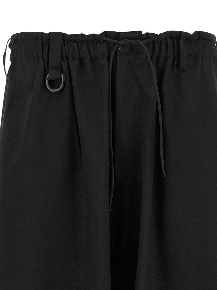 Y-3 Schwarze Cargohose aus Polyester