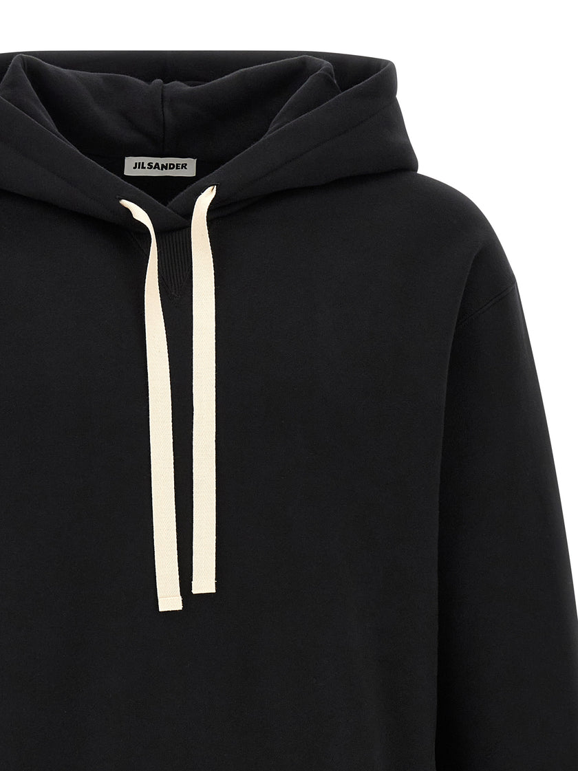 Jil Sander Schwarzer Baumwoll-Sweatshirt