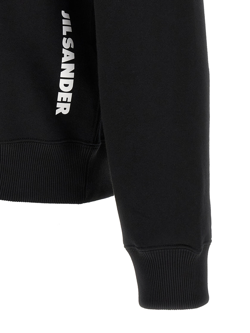 Jil Sander Schwarzer Baumwoll-Sweatshirt
