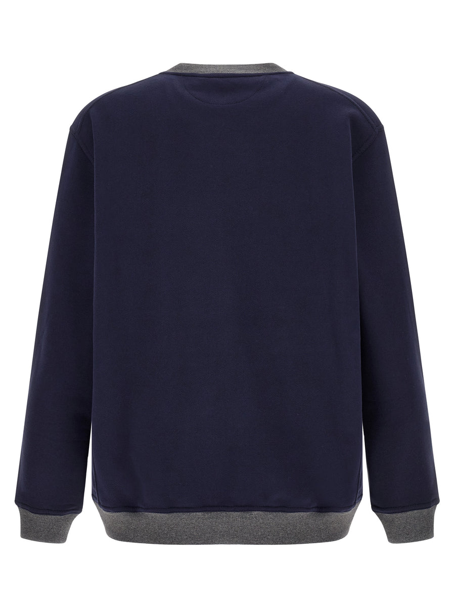 Brunello Cucinelli Blue Cotton Sweatshirt