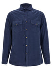 Brunello Cucinelli Blaue Baumwollbluse
