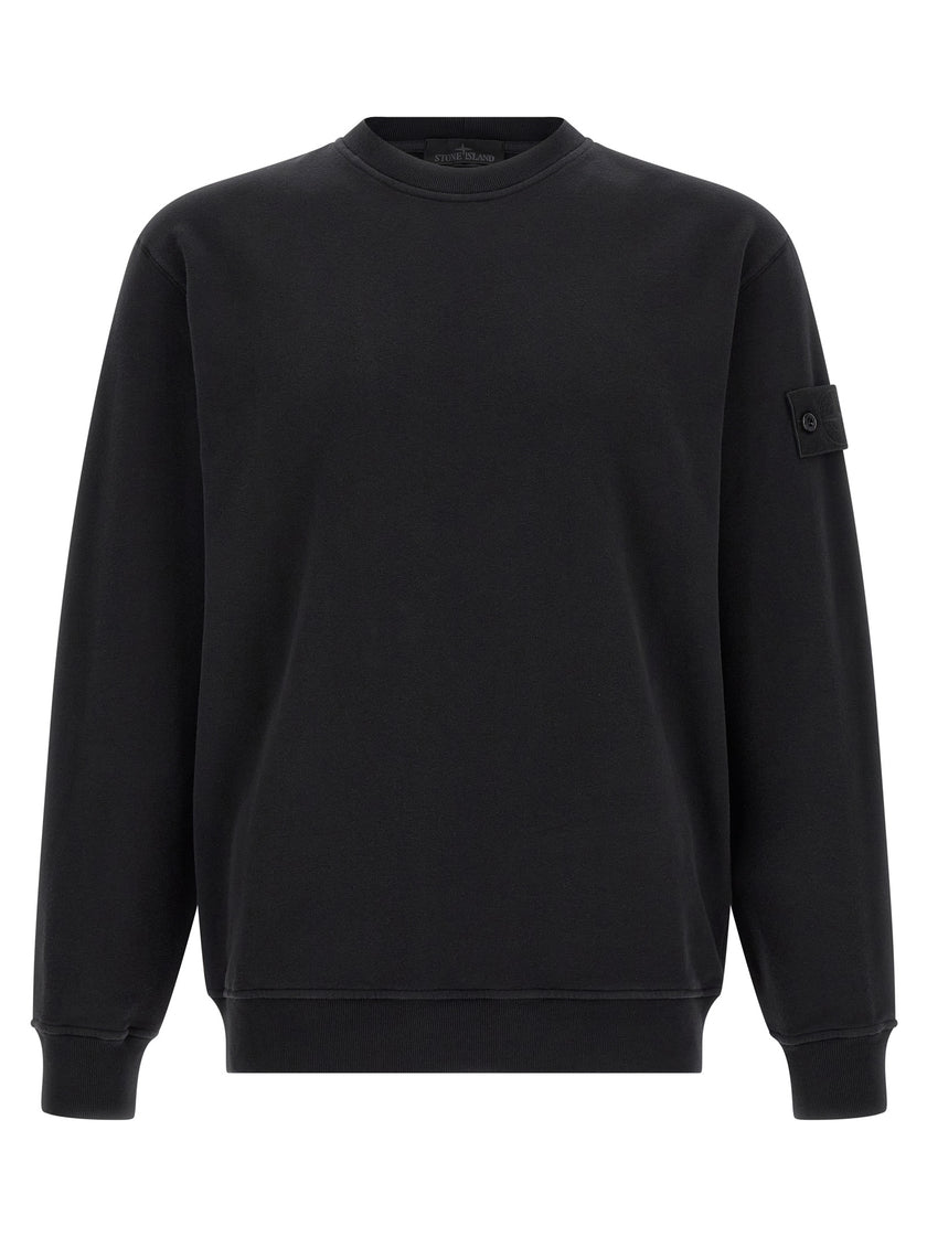 Stone Island Schwarzer Baumwoll-Sweatshirt