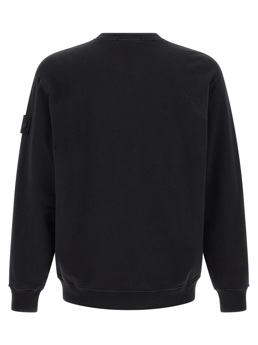 Stone Island Schwarzer Baumwoll-Sweatshirt