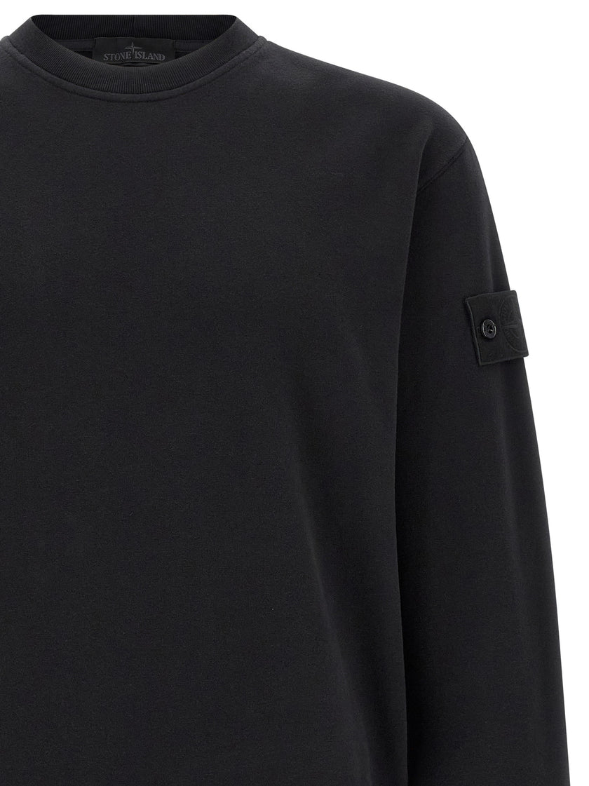 Stone Island Schwarzer Baumwoll-Sweatshirt