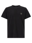 Stone Island Schwarzes Baumwoll-T-Shirt