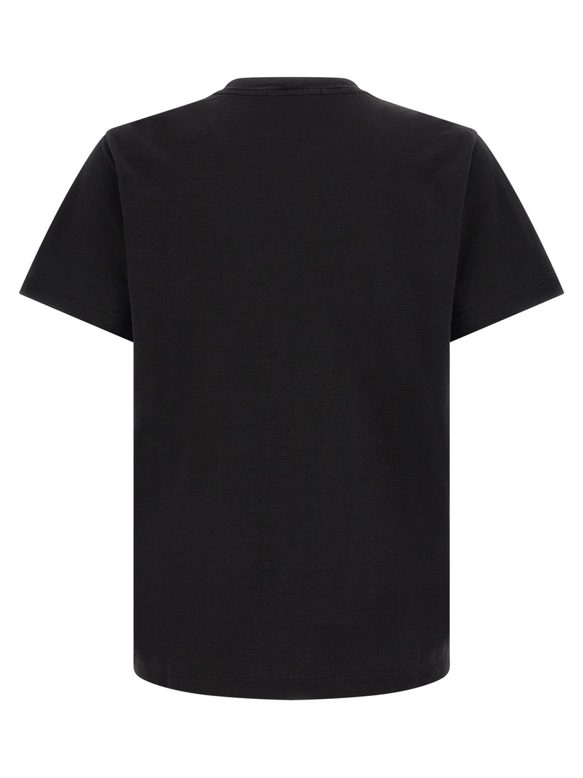 Stone Island Schwarzes Baumwoll-T-Shirt