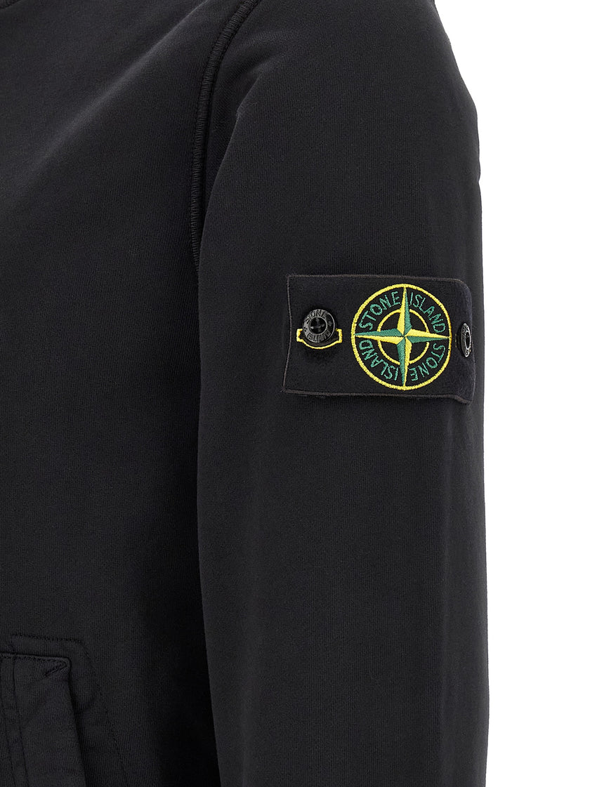 Stone Island Schwarzer Baumwoll-Sweatshirt