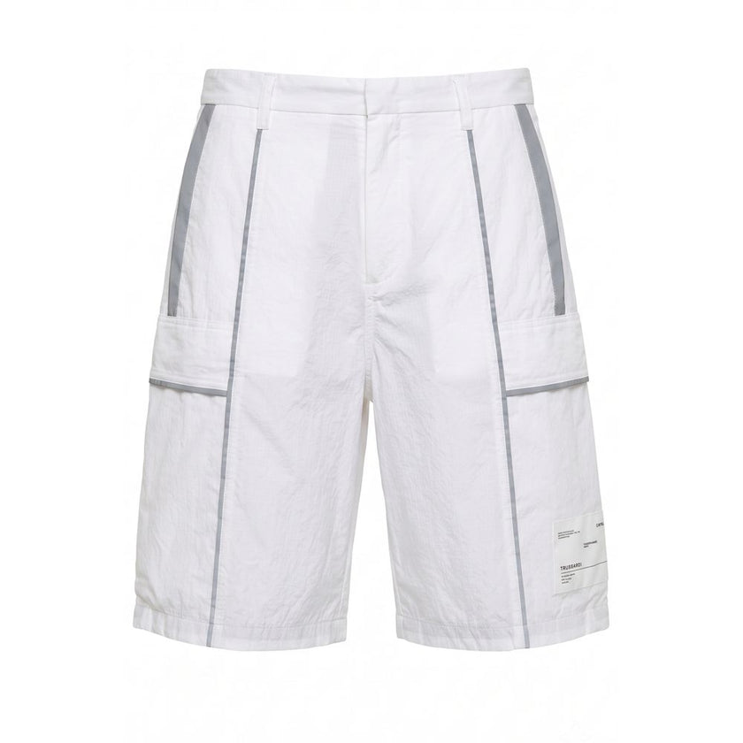 Trussardi Jeans Weiße Herren-Shorts aus Polyamid