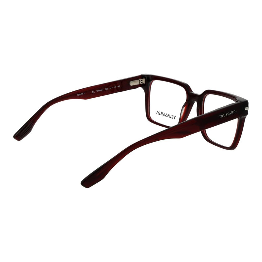 Trussardi Brille aus Burgunderrotem Acetat (Gestell)