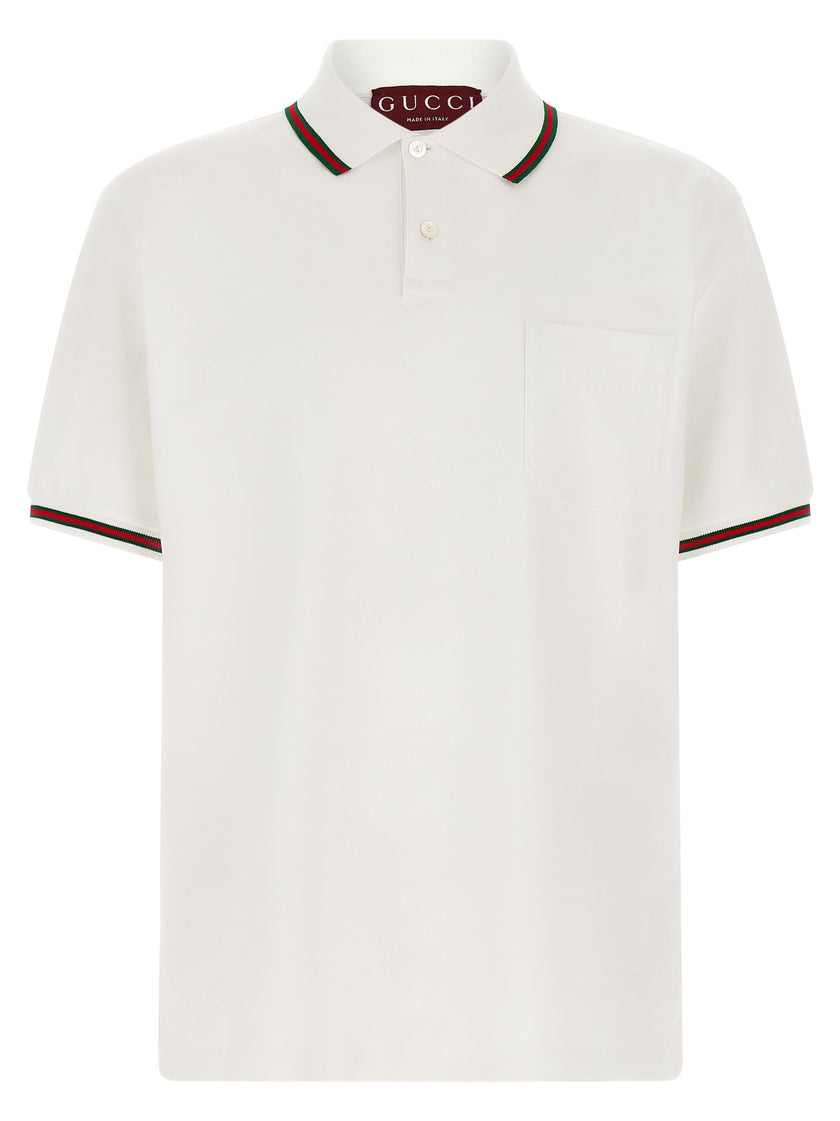 Gucci Weißes Poloshirt aus Baumwolle