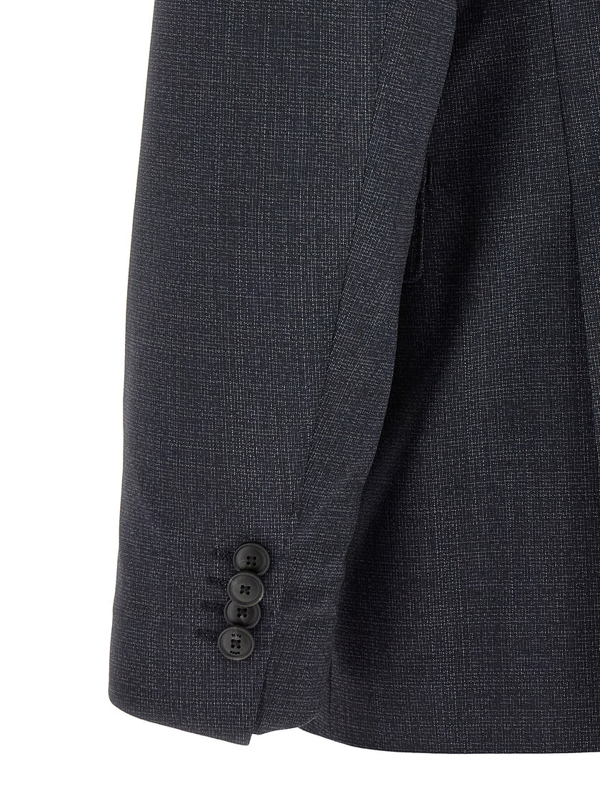 Hugo Boss Blaues Zweiteiler-Anzug aus Polyester