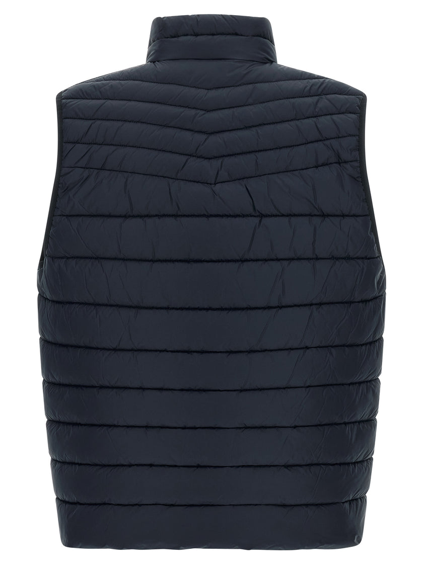 Hugo Boss Dunkelblaue ärmellose Jacke aus recyceltem Polyamid