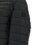 Hugo Boss Schwarze Jacke aus recyceltem Polyamid in voller Länge