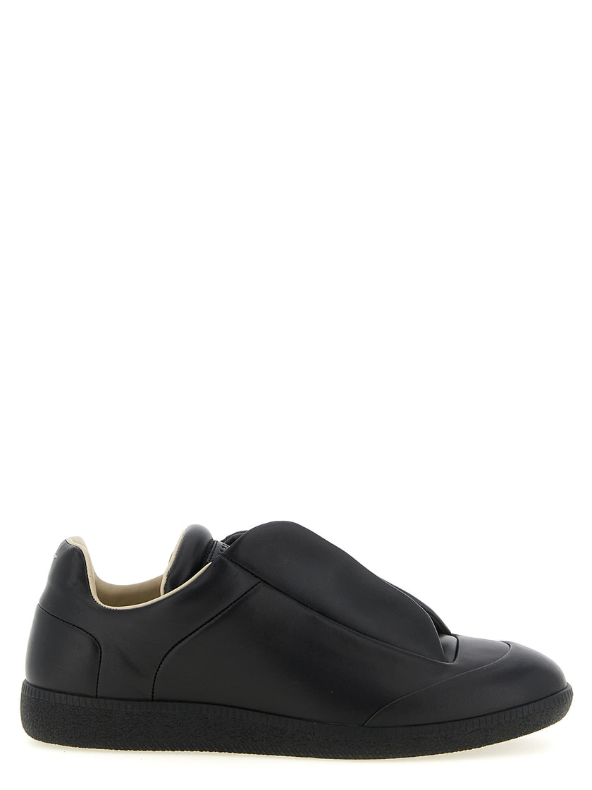 Maison Margiela Schwarze Kalbsleder Low-Top-Sneaker