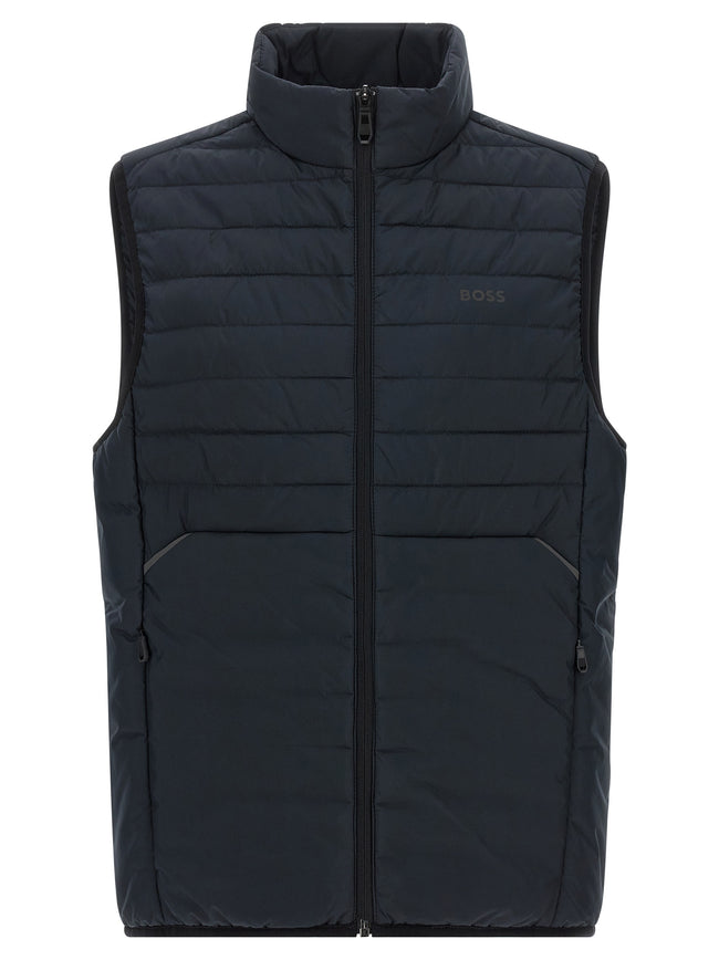 Hugo Boss ärmellose Jacke aus blauem Polyester