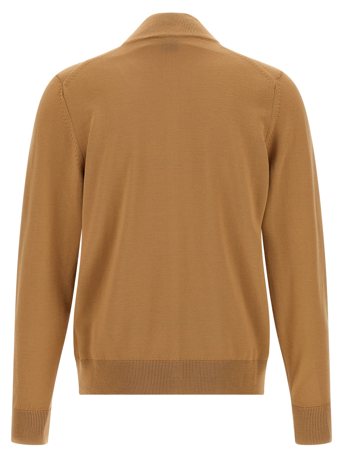 Hugo Boss Brown Cardigan in Pure Virgin Wool