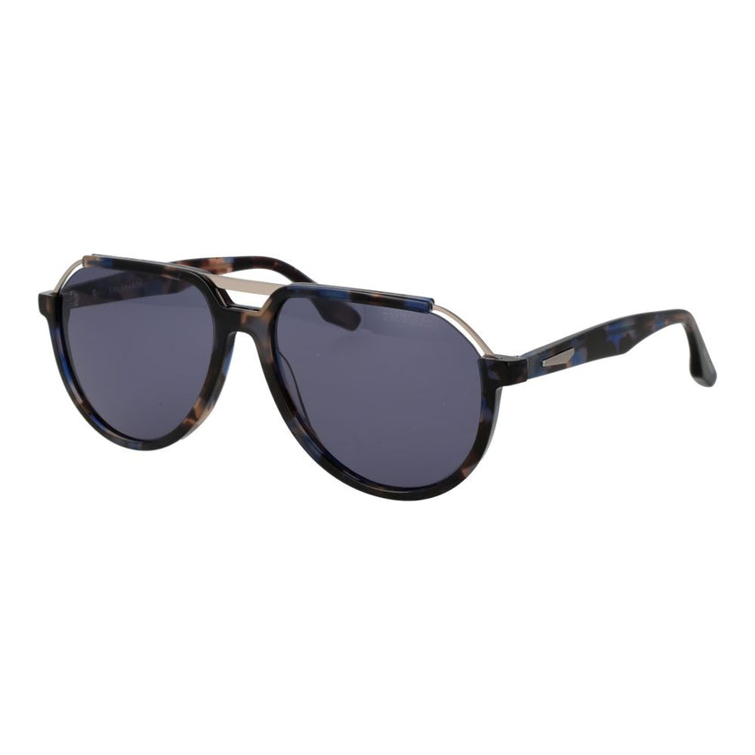 Trussardi Sonnenbrille aus braunem Acetat & Edelstahl
