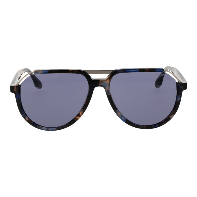 Trussardi Sonnenbrille aus braunem Acetat & Edelstahl