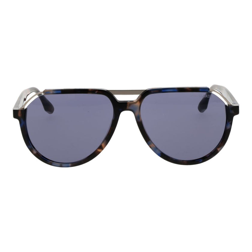 Trussardi Sonnenbrille aus braunem Acetat & Edelstahl