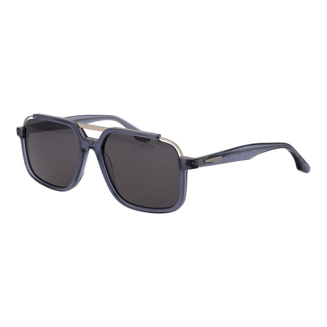 Trussardi Sonnenbrille aus blauem Acetat & Edelstahl