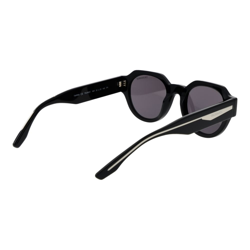 Trussardi Schwarze Sonnenbrille aus Acetat