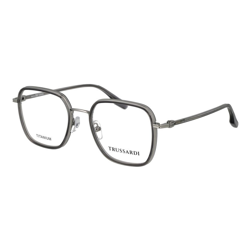 Trussardi Graue Titan-Brillenfassung