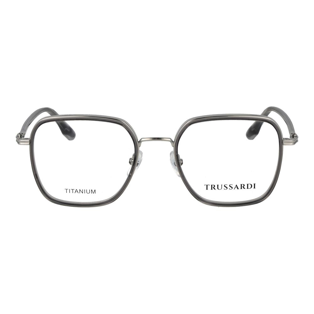Trussardi Graue Titan-Brillenfassung