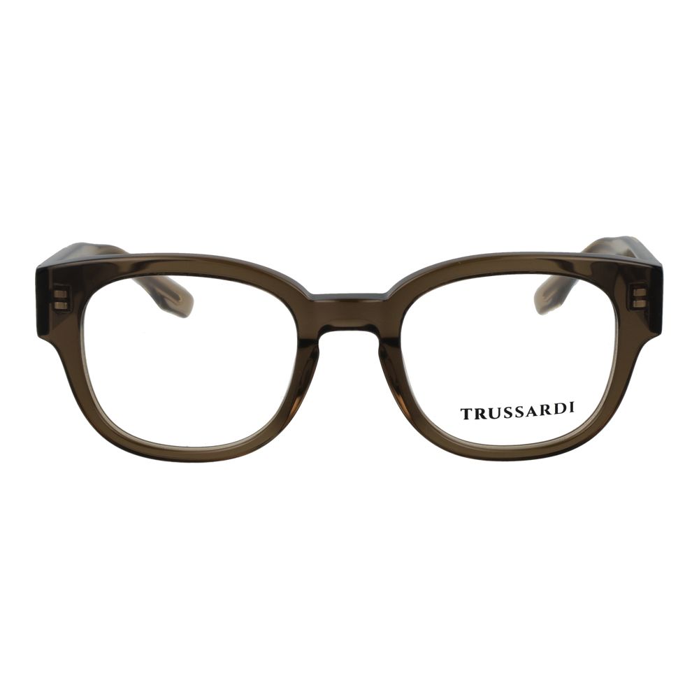 Trussardi Olivfarbene Brille (Acetat-Gestelle)