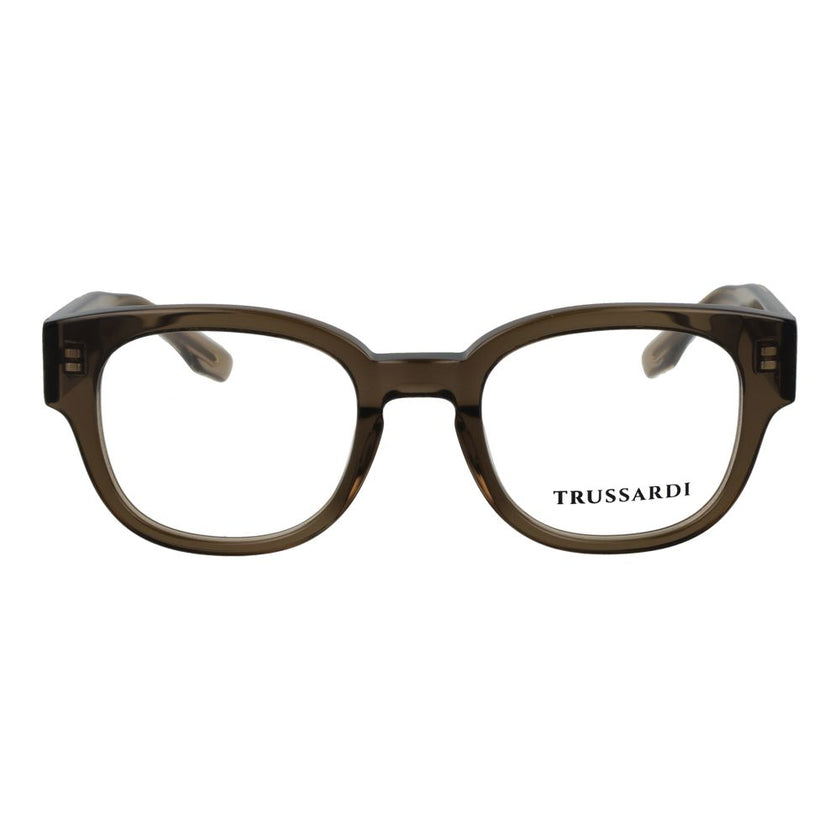 Trussardi Olivfarbene Brille (Acetat-Gestelle)