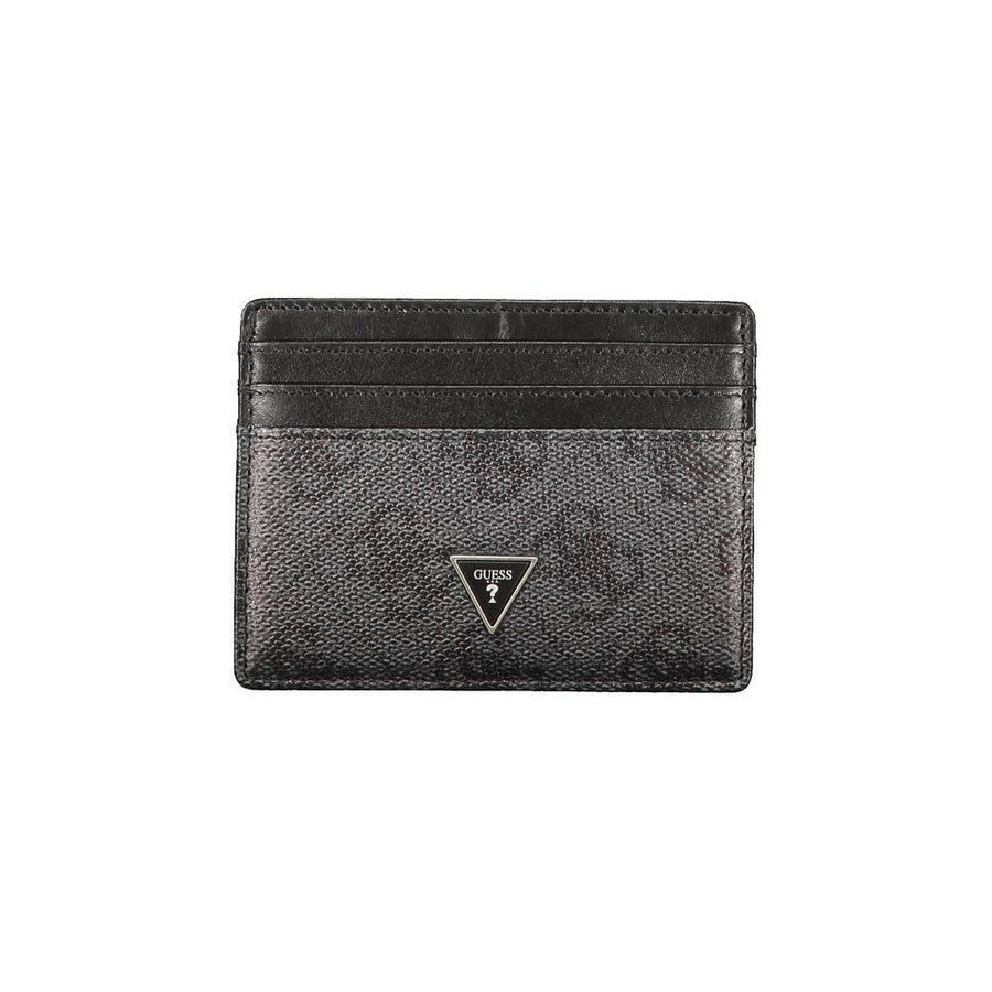 Guess Jeans Schwarzes Leder Portemonnaie für Herren