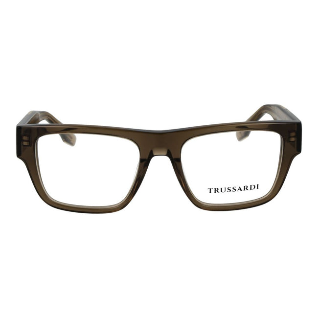 Trussardi Olivfarbene Brille (Acetat-Gestelle)