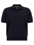 Hugo Boss Blaues Poloshirt aus reiner Schurwolle