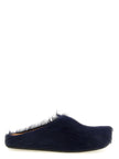 Marni Mules aus blauem Kalbsleder