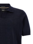 Hugo Boss Blaues Poloshirt aus reiner Schurwolle
