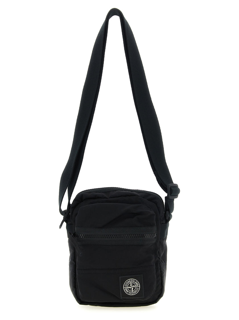 Stone Island Schwarze Crossbody-Tasche aus Polyamid