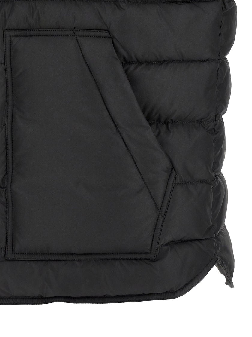 Dolce & Gabbana Schwarze ärmellose Jacke aus Polyester