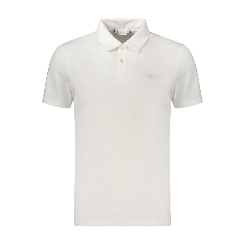 Guess Jeans Bianco Baumwoll-Herrenpoloshirt