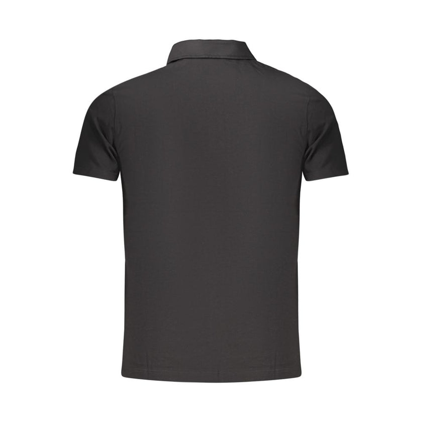 Guess Jeans Schwarzes Baumwoll-Poloshirt für Herren