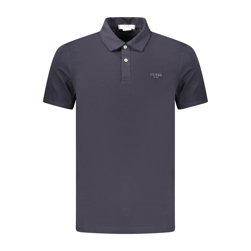 Guess Jeans Men's Blue Cotton Polo Shirt