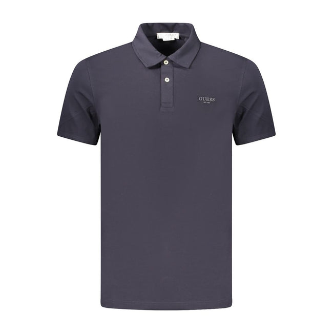 Guess Jeans Blaues Herren-Poloshirt aus Baumwolle