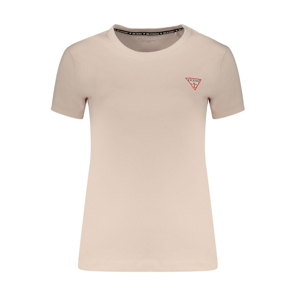 Guess Jeans Women's Pink Cotton T-Shirt