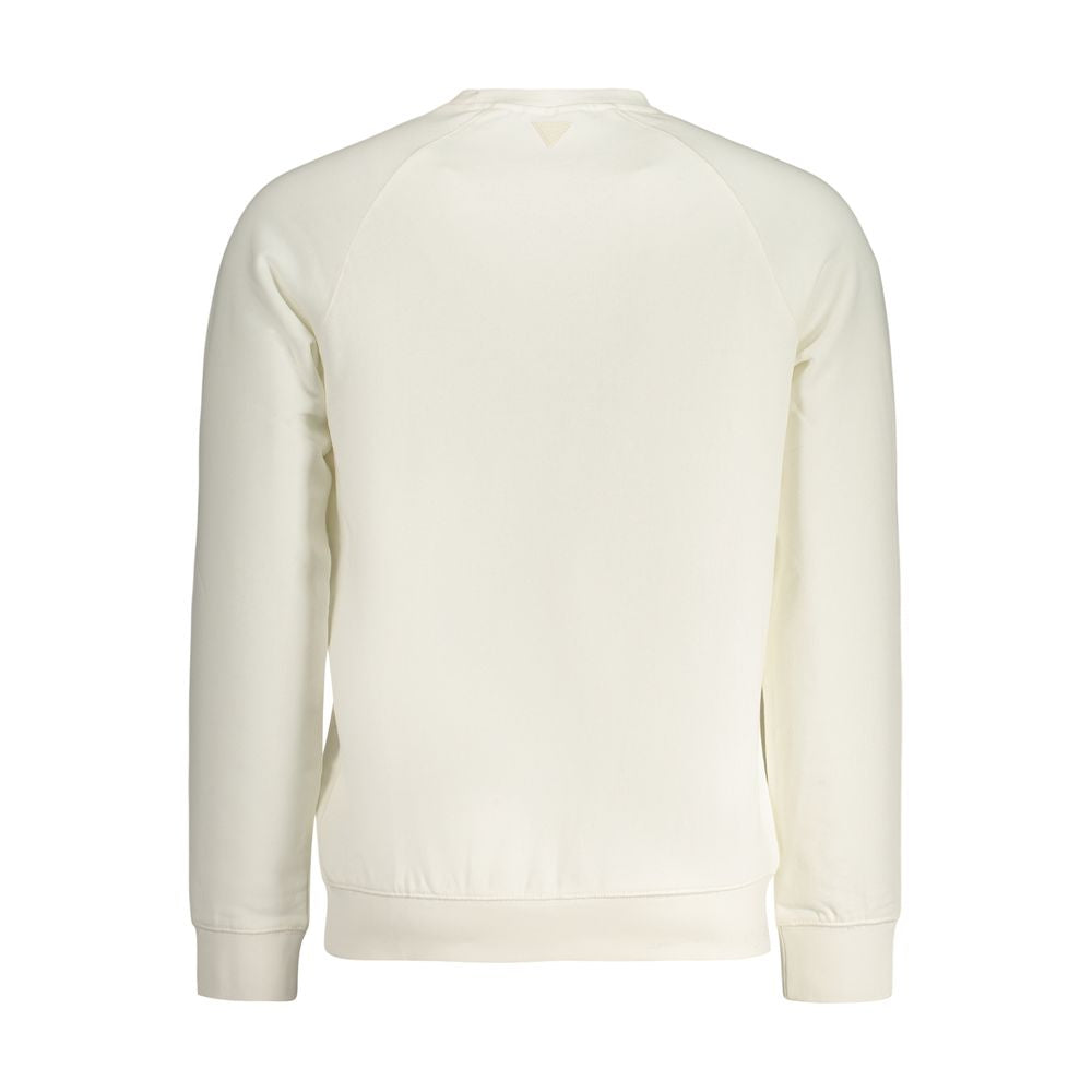Guess Jeans Men's White Cotton Sweatshirt